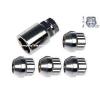 Locking Lug Nuts/Wheel Locks Open Bulge/Cone Seat, Chrome M12x1.25 Qty 4.