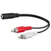 3.5mm AUX port Audio Adapter Jack RCA plugs 2 1 sleeve 15cm