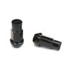 Type-4 50mm Wheel Rim Closed End Lug Nuts 20 PCS Set M12 X 1.5 Black w/ LOCK