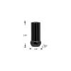 4 DUPLEX 7 SPLINE WHEEL LOCK LUG NUTS KEY 14X1.5 M14 1.5 ACORN CLOSE END BLACK