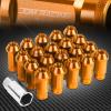 20 PCS M12 X 1.5 ALUMINUM 50MM LUG NUT/WHEEL LOCK+ADAPTER KEY ORANGE