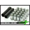 20 CHROME SPLINE TUNER RACING LUG NUTS + 2 KEYS 12X1.5 LOCKING SECURITY LUGS