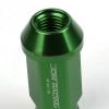 20 PCS M12 X 1.5 ALUMINUM 50MM LUG NUT/WHEEL LOCK+ADAPTER KEY GREEN