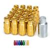 GOLD Tuner Anti-Theft Wheel Security Locking Lug Nuts 51mm M12x1.25 20pcs