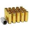 20PCS M12 X 1.5 EXTENDED ALUMINUM LOCKING LUG WHEEL ACORN TUNER LOCK NUTS GOLD