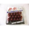 MUTEKI RED CLOSED END 20PCS 12X1.5 WHEEL RIM SPLINE TUNER ACORN LOCK LUG NUTS