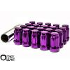 Z RACING TUNER SPLINE STEEL PURPLE 20 PCS 12X1.25MM CLOSED ENDED LUG NUTS SET