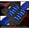 For Mazda 12X1.5 Locking Lug Nuts Thread Pitch Drag Performance Rims Set Blue