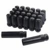 10 PC DODGE RAM 2500 3500 9/16 BLACK TRUCK SPLINE 2&#034; LOCKING LUG NUTS + 2 KEYS