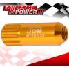 (20 PIECES) UNIVERSAL M12x1.25 ALUMINUM TUNER WHEEL LUG NUTS GOLD + LOCKING KEY