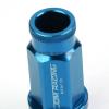 20 PCS M12 X 1.5 ALUMINUM 50MM LUG NUT/WHEEL LOCK+ADAPTER KEY LIGHT BLUE