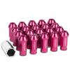 20X M12 X 1.5 LOCKING LUG RACING RIM/WHEEL ACORN TUNER LOCK NUTS+KEY PINK