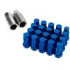 GODSPEED BLUE EXTENDED M12 X 1.25MM T4 LUG NUTS NUT WITH LOCK SUBARU WRX STI