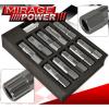 FOR MITSUBISHI M12x1.5 LOCK LUG NUTS WHEELS EXTENDED ALUMINUM 20 PIECES SET GREY