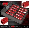 FOR NISSAN 12x1.25MM LOCKING LUG NUTS OPEN END EXTENDED 20 PIECES + KEY KIT RED