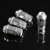 NRG ANODIZED ALUMINUM OPEN END TUNER WHEEL RIM LUG NUTS LOCK M12x1.25 SILVER 4PC