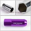 20 PCS M12 X 1.5 ALUMINUM ACORN TUNER LUG NUT/WHEEL LOCK+ADAPTER KEY PURPLE