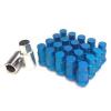 M12X1.25mm Aluminum Wheel Lug Nuts 20Pcs w/ Lock Fit 350Z 370Z S13 S14 GTR Blue