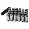 20 LUG NUTS SPLINE ACORN 14x1.5 LONG CHROME TALL WHEEL NUT LOCK TOOL WITH KEY