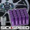 20 PURPLE CAPPED ALUMINUM EXTENDED 60MM LOCKING LUG NUTS WHEELS/RIMS 12X1.5 L07