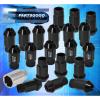 UNIVERSAL 12MMX1.5 LOCKING LUG NUTS EURO DTM WHEELS RIMS THREAD 20PCS UNIT BLACK #1 small image