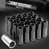 FOR IS260 IS360 GS460 20 PCS M12 X 1.5 ALUMINUM 60MM LUG NUT+ADAPTER KEY BLACK