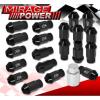 Universal 12Mmx1.5 Locking Lug Nuts Thread Pitch Drag Performance Rims Set Black