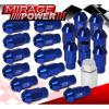 For Saturn 12X1.5 Locking Lug Nuts Track Extended Open 20 Pieces Unit Set Blue