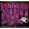 UNIVERSAL 12x1.25 LOCKING LUG NUTS TRACK OPEN 20 PIECES UNIT+KEY PURPLE