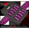 UNIVERSAL 12x1.25 LOCKING LUG NUTS TRACK OPEN 20 PIECES UNIT+KEY PURPLE