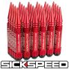 SICKSPEED 24 PC RED 5 1/2&#034; LONG SPIKED STEEL LOCKING LUG NUTS 12X1.5 L18 #1 small image