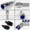 20 Pcs M14 X 1.5 Chrome Wheel Lug Nut Bolts W/ Blue Lock Caps+Key+Socket For VW