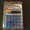 Blue 12x1.5 Steel lug nuts &amp; lock 20 pcs honda acura toyota civic integra supra