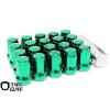 Z RACING GREEN HEPTAGON STEEL CLOSED ENDED LUG NUTS 20 PCS LOCK KEY 12X1.5MM