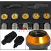 M12X1.5MM 20 PIECES GUNMETAL ORANGE CNC JDM RACING DRIFTING LUG NUTS LOCK SETS