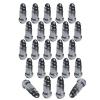 24 Piece Chrome Bullet Style Locking Lug Nuts 12x1.25 Inch Thread Pitch w/KEY