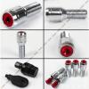 20 Pcs M14 X 1.5 Chrome Wheel Lug Nut Bolts W/ Red Lock Caps+Key+Socket For VW