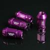 NRG ANODIZED ALUMINUM OPEN END TUNER WHEEL RIM LUG NUTS LOCK M12x1.25 PURPLE 4PC