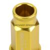 20X RACING RIM 50MM OPEN END ANODIZED WHEEL LUG NUT+ADAPTER KEY GOLD