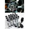 20 Pcs M14 X 1.5 Black Wheel Lug Nut Bolt With Security Cap +Key+Socket For Audi