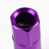 20X RACING RIM EXTENDED ACORN TUNER  WHEEL LOCK LUG NUTS+1X ADAPTER KEY PURPLE