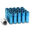 20PCS M12 X 1.5 EXTENDED ALUMINUM LOCKING LUG WHEEL ACORN TUNER LOCK NUTS CYAN