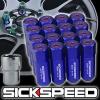 SICKSPEED 16 PC BLUE/PURPLE CAPS ALUMINUM 60MM LOCKING LUG NUTS 12X1.25 L11