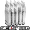 SICKSPEED 20 PC POLISHED 5 1/2&#034; LONG SPIKED STEEL LOCKING LUG NUTS 12X1.5 L17