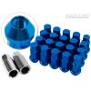 Godspeed Type4 50mm 31g FORGED RIM WHEEL LOCK LUG NUTS 12x1.5 w/ Key BLUE e