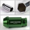 FOR CAMRY/CELICA/COROLLA 20X RIM ACORN TUNER ALUMINUM WHEEL LUG NUTS+LOCK GREEN #5 small image