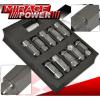 (20 PIECES) UNIVERSAL M12x1.25 ALUMINUM TUNER WHEEL LUG NUTS GRAY + LOCKING KEY