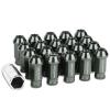 20X M12 X 1.5 LOCKING LUG RACING RIM/WHEEL ACORN TUNER LOCK NUTS+KEY GUNMETAL