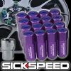 16 PURPLE/BLUE CAPPED ALUMINUM 60MM EXTENDED LOCKING LUG NUTS WHEELS 12X1.5 L16