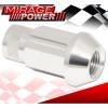 (20 PIECES) UNIVERSAL M12x1.25 ALUMINUM TUNER WHEEL LUG NUTS SILVER +LOCKING KEY